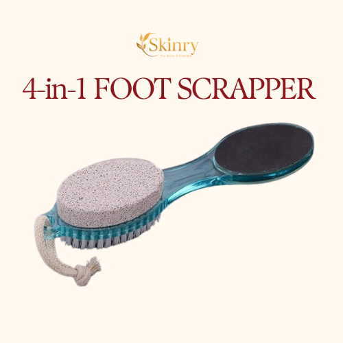 Skinry Store Happy Feet Kit for gifting 4 in 1 foot scrapper with pumice stone brush and foot file